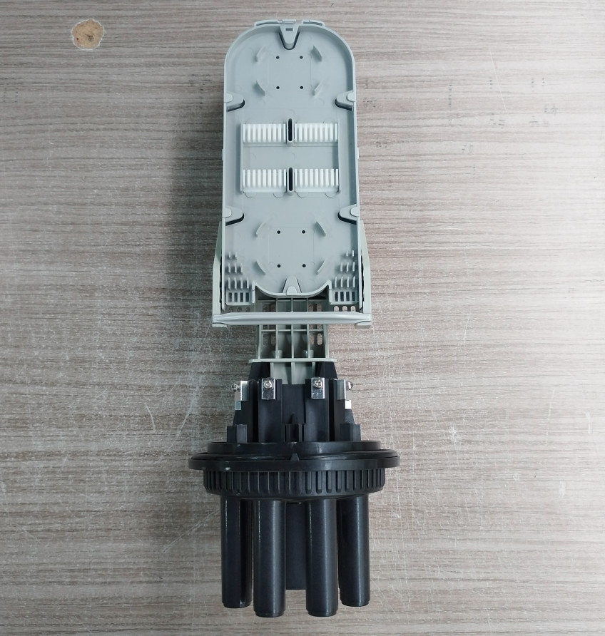 Heat Shrink Manhole Fiber Optic Splice Closure Dome Type 96 Fibers 1in 6out Optical Joint Box