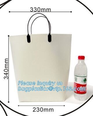 Flower carrier bag with different color customized pot plants kraft paper bag with handle,stamping logo fancy paper flow
