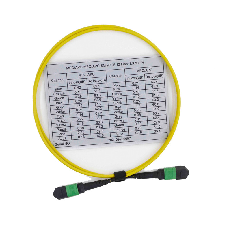 Multimode OM3 3.0mm MPO Trunk Cable Polarity A Male To Male Low Insertion Loss