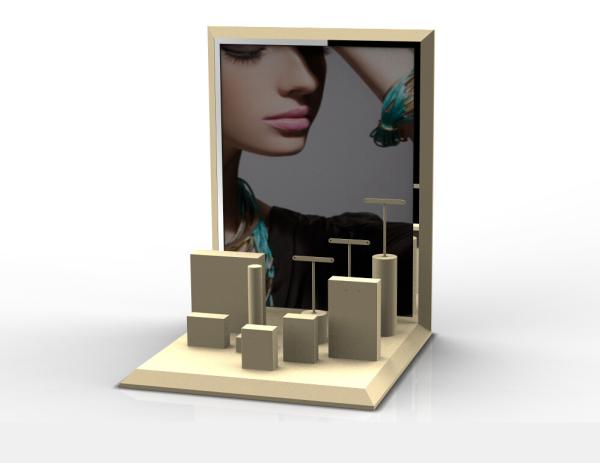 Jewelry Window Tabletop Display Set Microfiber Fabric Stand for Necklace,Earring