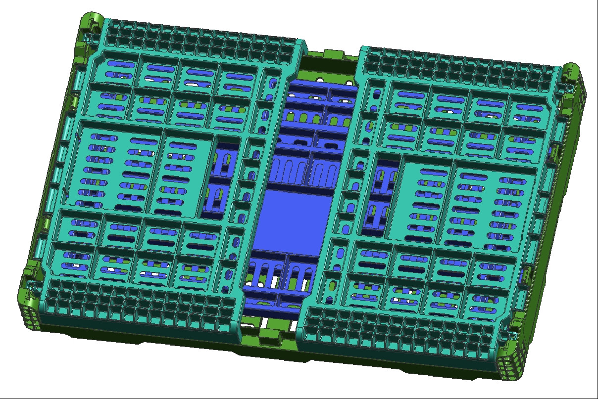 Collapsible Agriculture Fruit And Vegetable Plastic Crates Mesh Style