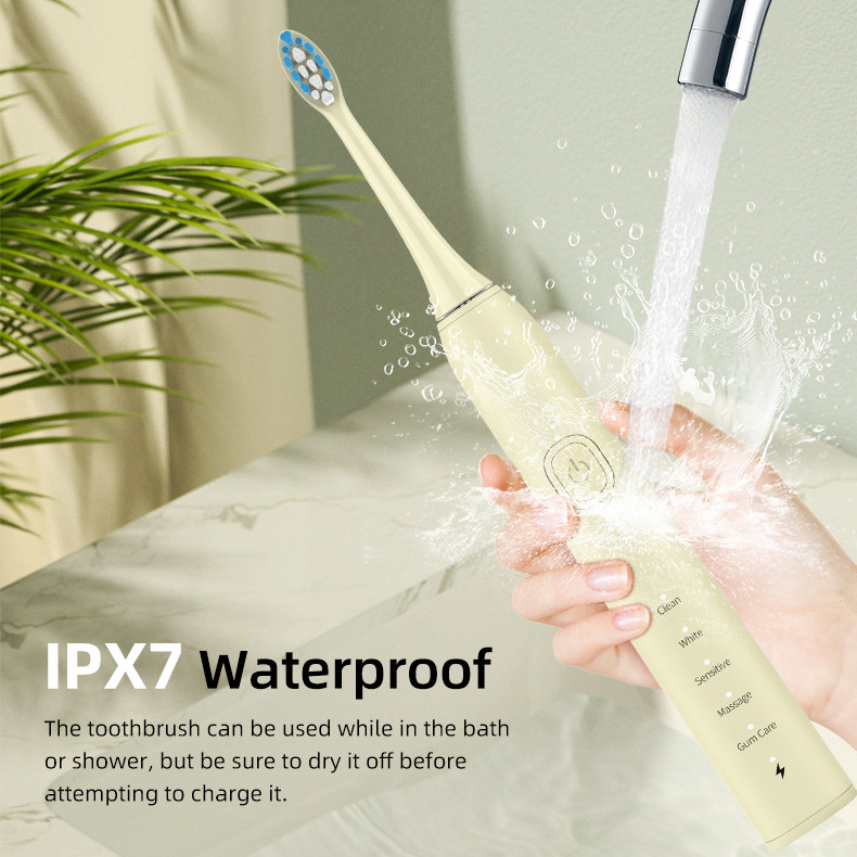 Smart IPX7 Adult Timer Electric Toothbrush For Oral Cleaning Whitening