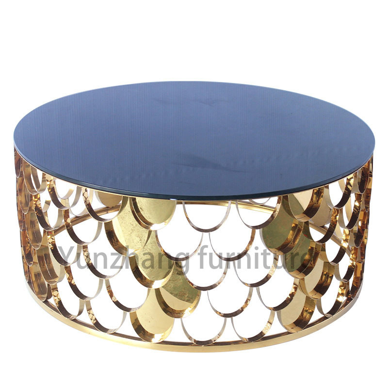 Advanced Scale Coffee Table , Coffee Center Table With Tempered Mirror Glass