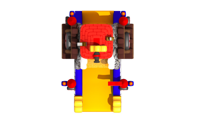 New Big Blow Up Guard Themed Waterproof Commercial Inflatable Water Slides Castle Dry Slide with Rock Climbing Wall