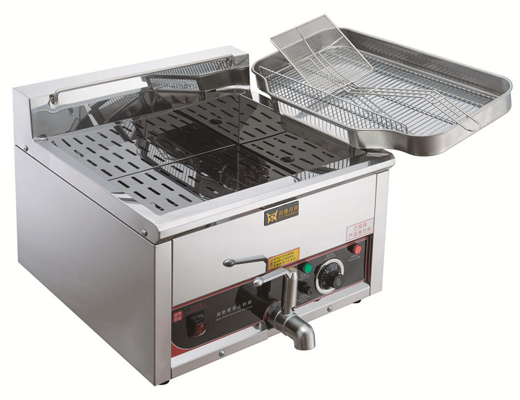 Food Stainless Steel Natural Gas Deep Fryer 15L Large Capacity