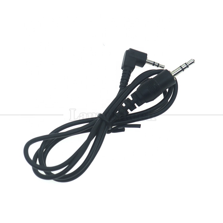 Customization 2.5mm Male to 90 Degree Right Angle 3.5mm Male Stereo Jack Aux Audio Converter Adapter Cable
