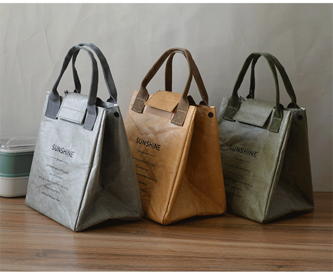 Dupont Paper Insulated Tote Lunch Bag Refrigerated Waterproof Lunch Containers