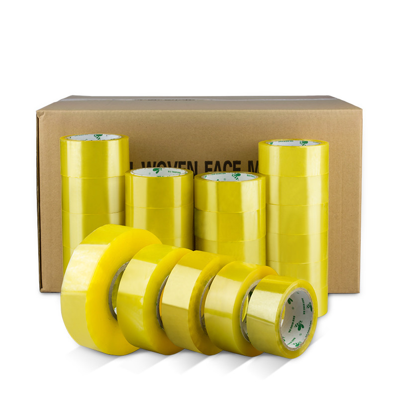 90mic Shipping Sealing Transparent BOPP Adhesive Tape Tightly Wound Packing