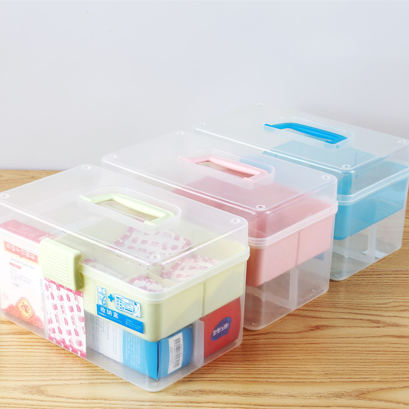 Medication Storage Bins With Handle