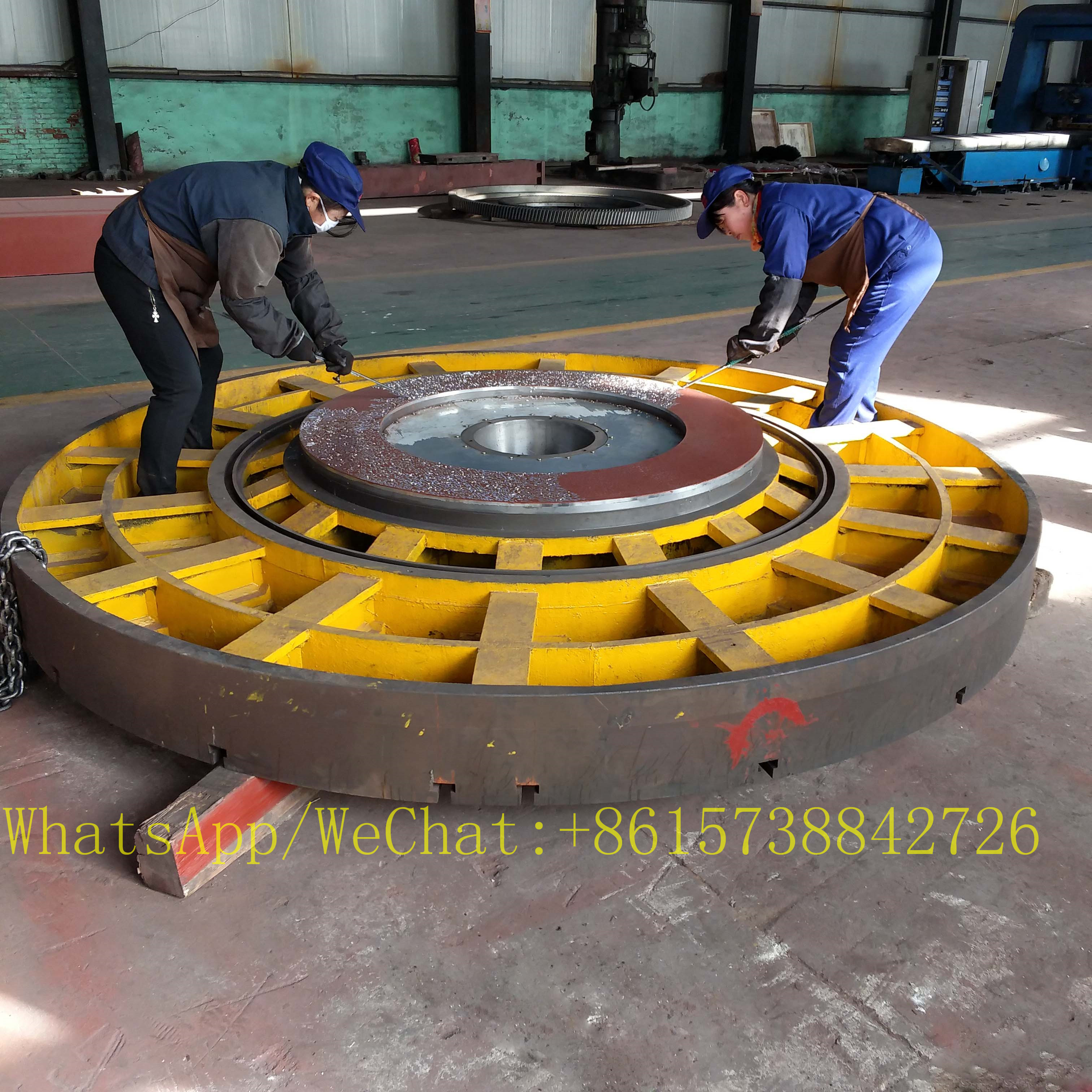 Double Column Vertical Turning Lathe Machine , Cnc Manual Vertical Lathe