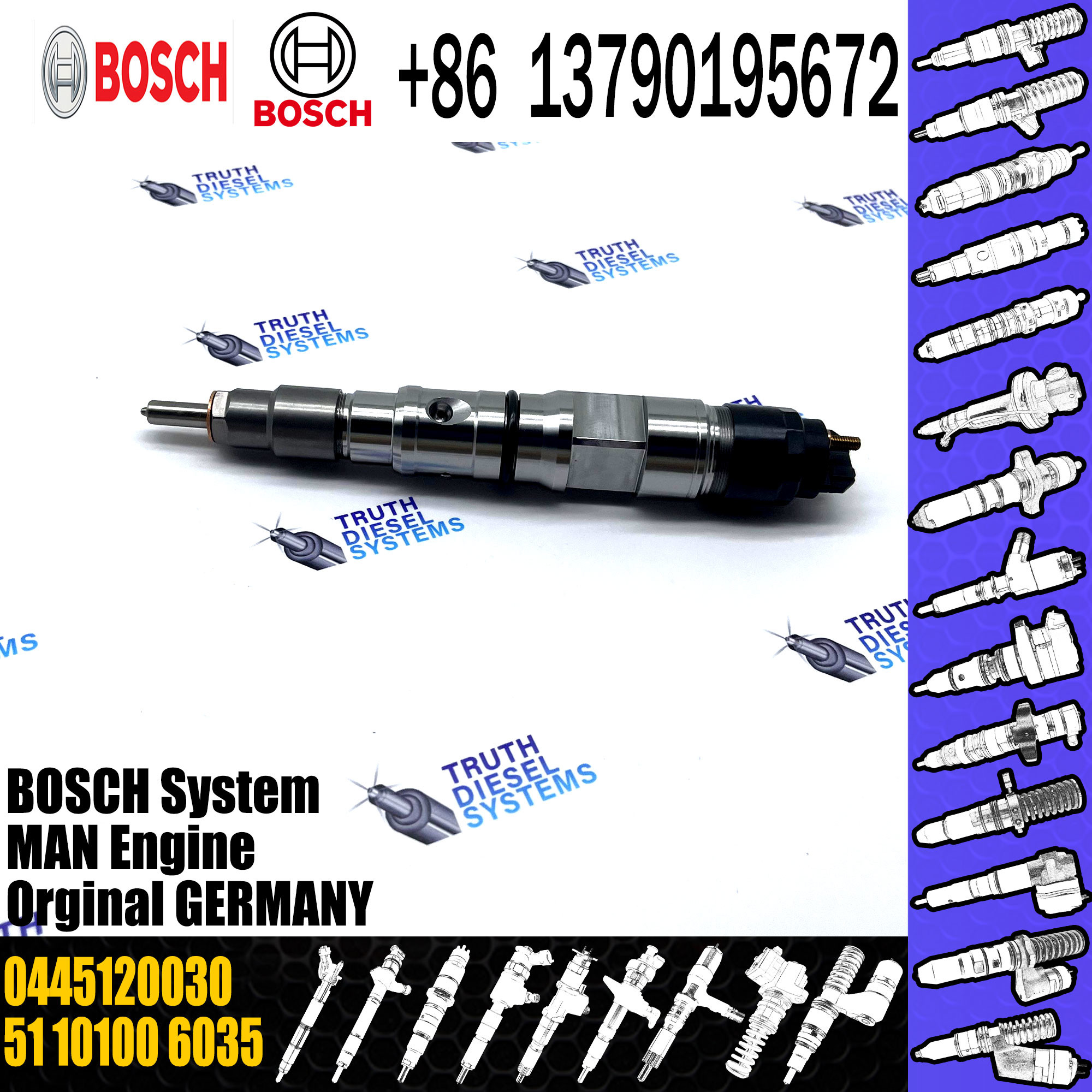High Quality Diesel Fuel Injector 97303657 0445120027 For Chevrolet Silverado 2500 HD 6.6 Di