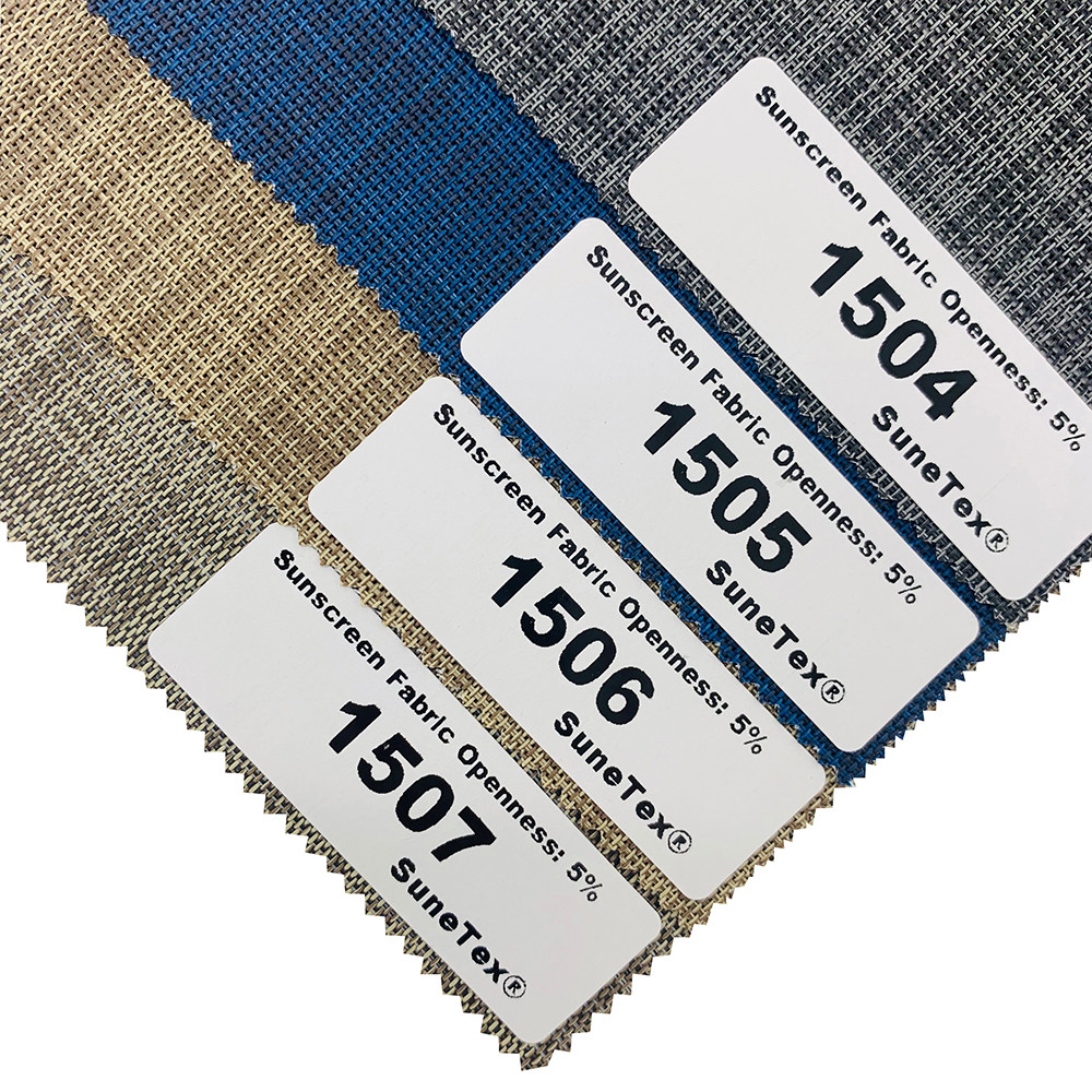 5% Openness 29% Polyester 71% PVC Sunscreen Roller Blinds Fabrics For Window Treatment