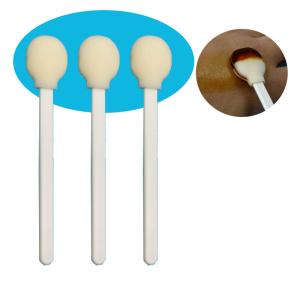  Disposable White PP Stick Circular Sponge Stick Medical Round Foam Swab Applicator with Total Length 108mm Manufactures