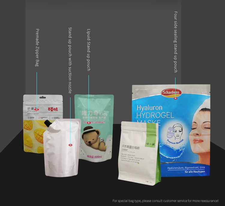 ISO9001 Zipper Pouch Powder Packing Machine Doypack Automatic Weight Packing Machine