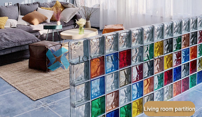 Custom Stained Glass Block Bricks for Bathroom Partitions