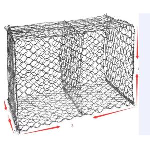 China Gabion Basket Mesh With Tensile Strength Of 350-550N/mm2 And 40-400g/m2 Zinc Coating on sale