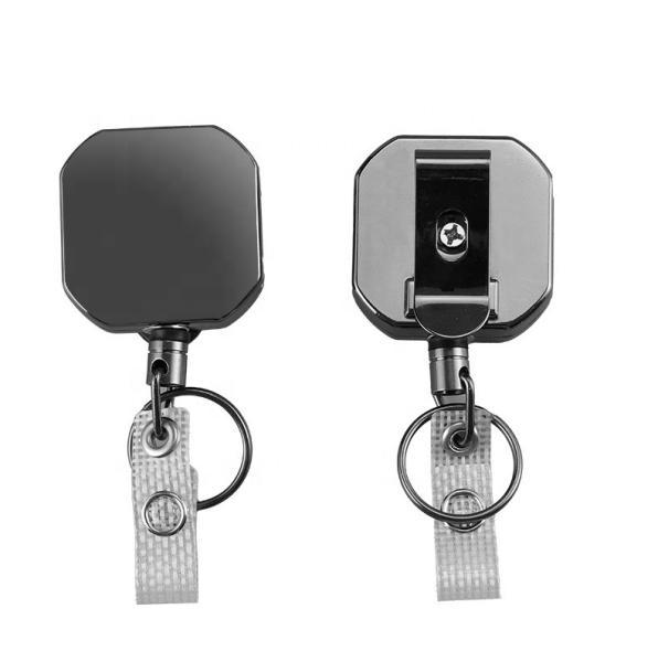 Deyi Badge Reel Heavy Duty Tactical Metal Retractable Keychain Badge Reel With