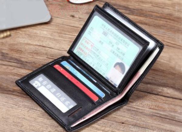 Driver's license Anti-theft brush leather multi-card position man shield RFID