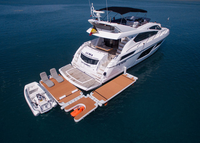 PVC Motor Boat Jet Ski Parking Station Inflatable Tube Jet Ski C Dock And Inflatable Sup Dock With Water Bag