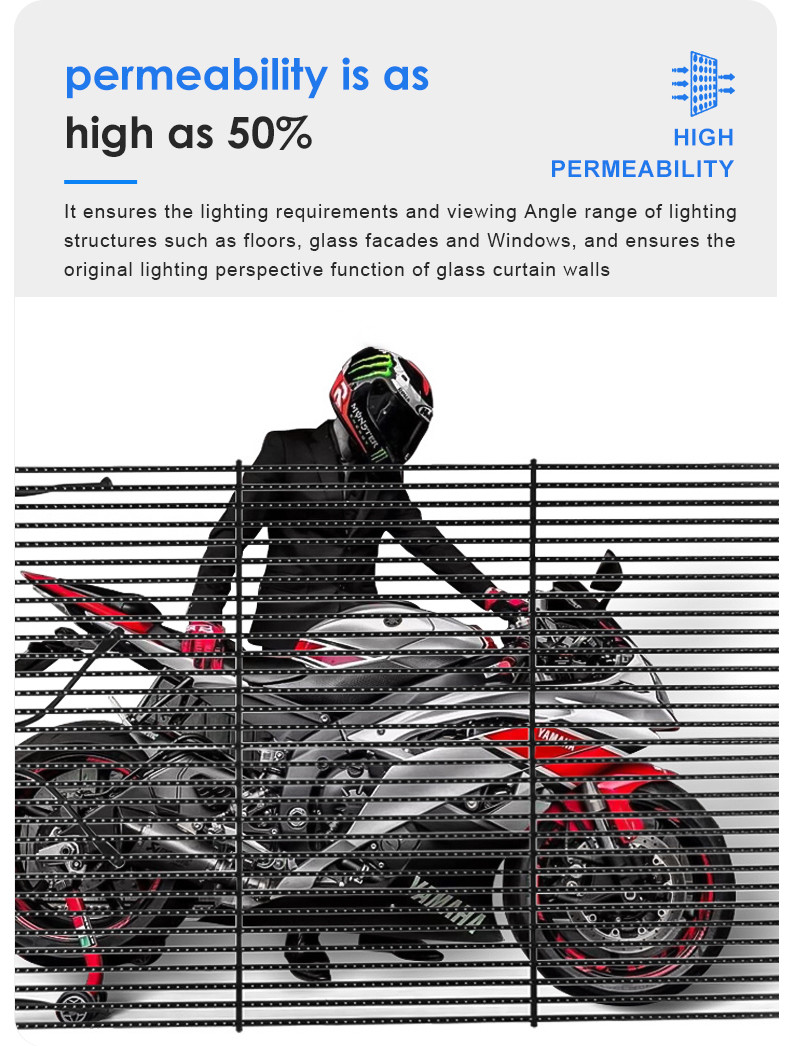 1000nit LED Transparent Display P16.67 - P31.25 Transparent LED Window Display
