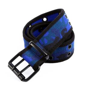 Camouflage Fabric Web Belt Custom 105cm Double Eyelet Polyester Cotton