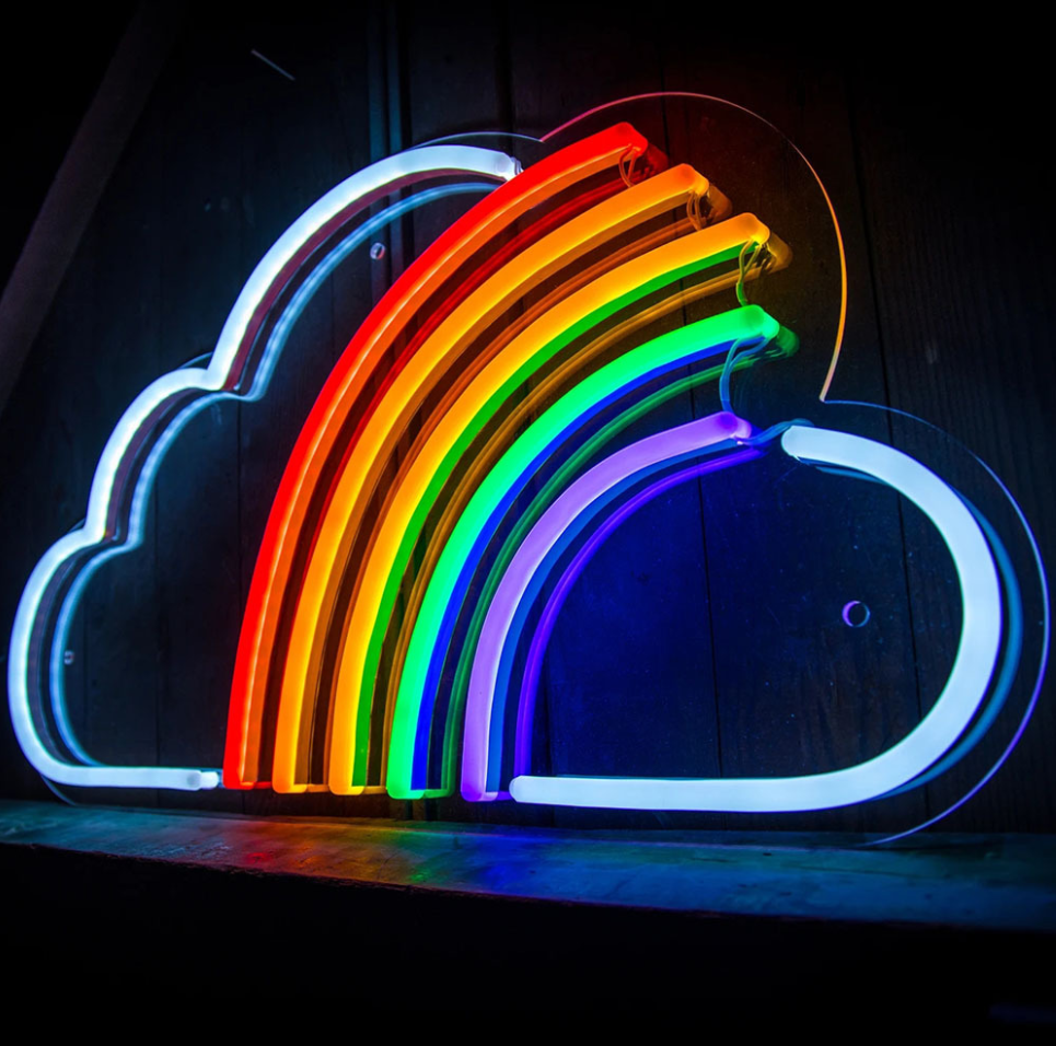 Retro neon outdoor lighting lettering metal double-sided 3D slot lettering