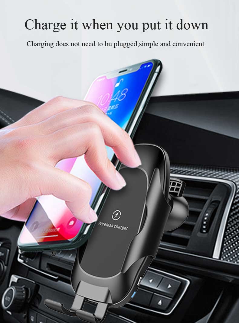 360 Rotation 10W Car Mount Wireless Charger Cell Phone Mount Charger