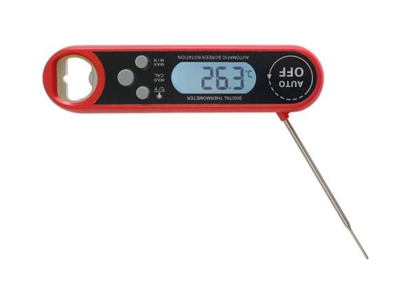 180° Auto Rotation Digital Food Thermometer Screen Instant Read Meat Waterproof