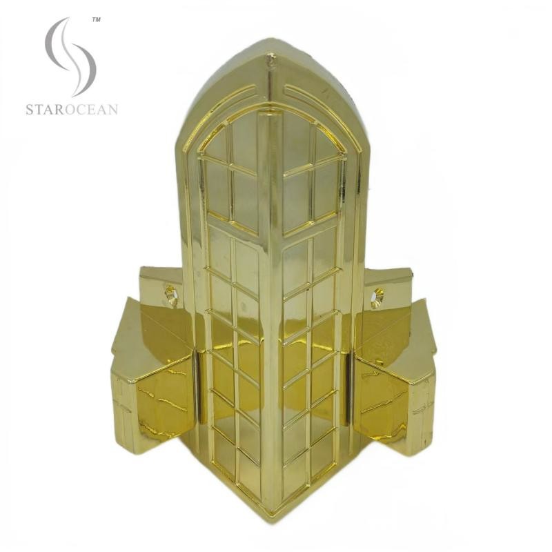 Metal Light Gold Coffin Corner Funeral Itmes Funeral Interment Ornamentation 15# LG