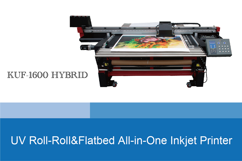 large format uv flatbed and roll to roll printer KUF1600