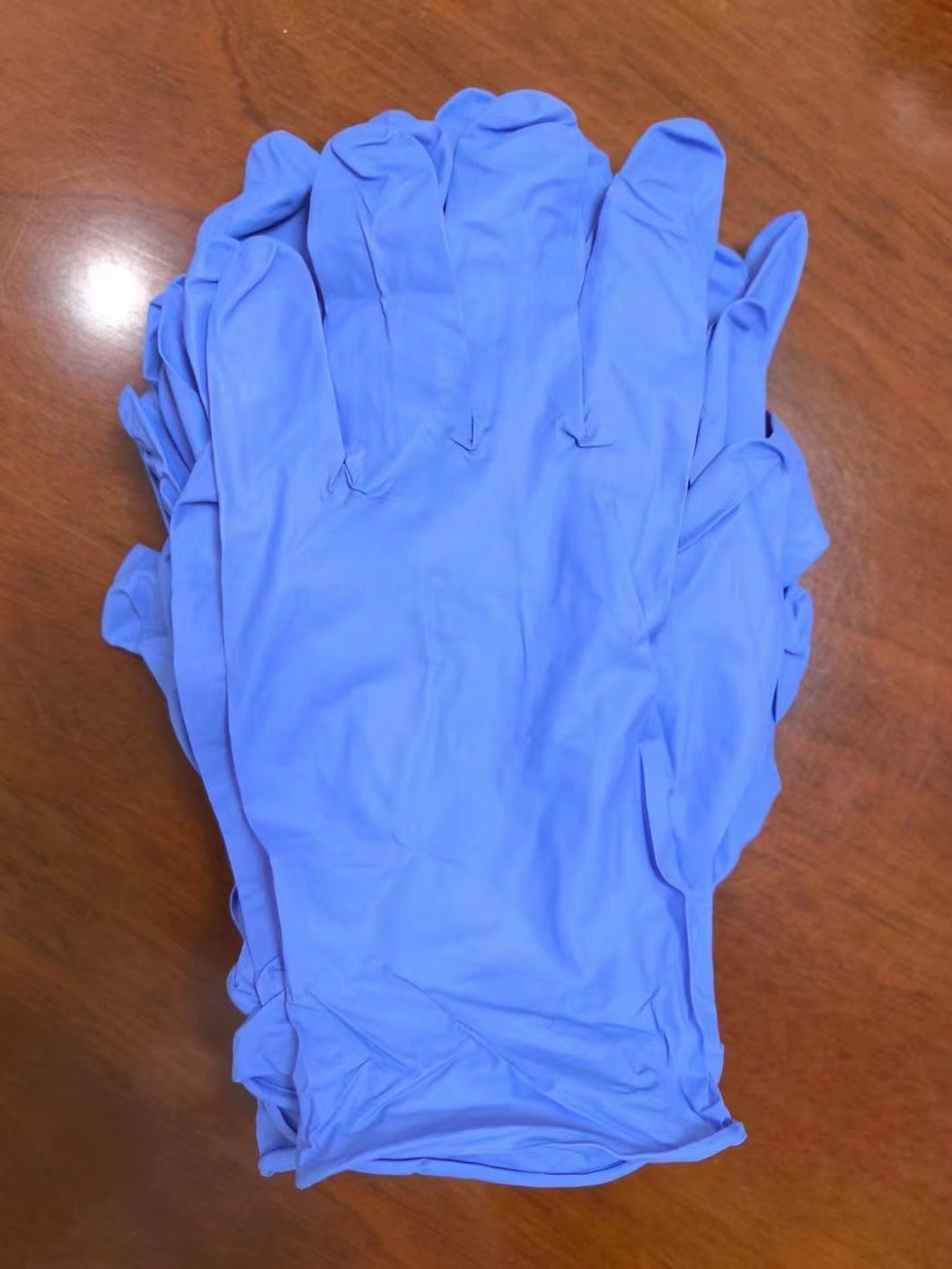 Blue Disposable Nitrile Gloves No Latex Powder Free