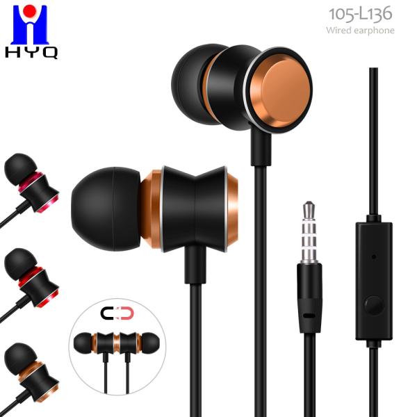 3.5mm Magnetic Metal Earbuds In Ear MFi Certified Wired Earphone For Sports
