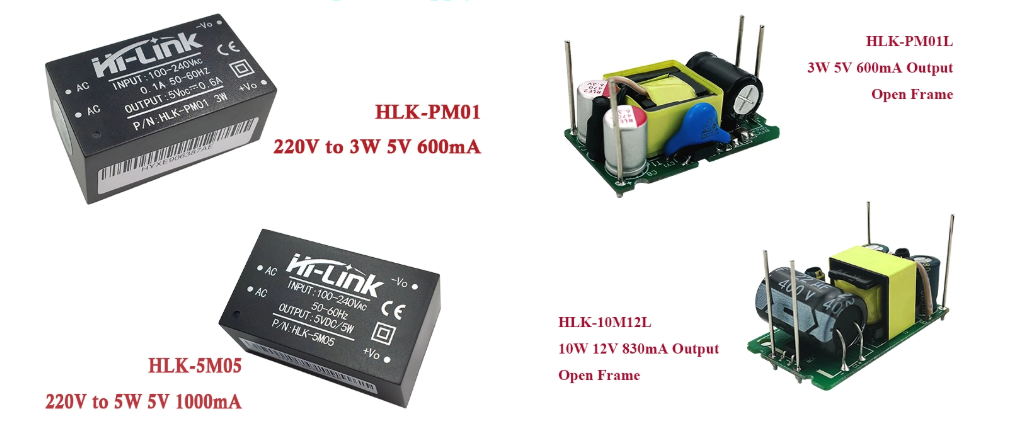Low Ripple AC DC Converters HLK-PM24 3W 24V 125mA Module EMC