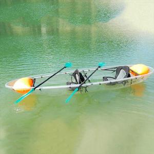 Plastic Transparent Canoe With Paddles 3330 X 930 X 370mm Size CE Approval