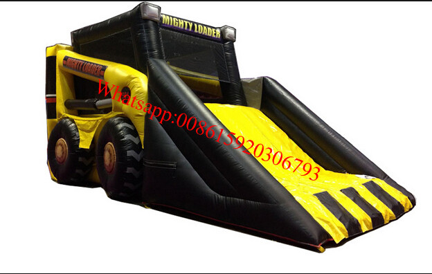  Mini yellow and black loader inflatable bouncer slide combo Manufactures