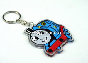  Children gifts cute Thomas series trains keychain animation figures design acrylic key chains for kids promotional gifts Manufactures