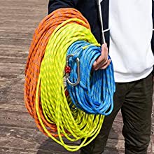 Multi-color and multi-size climbing rope