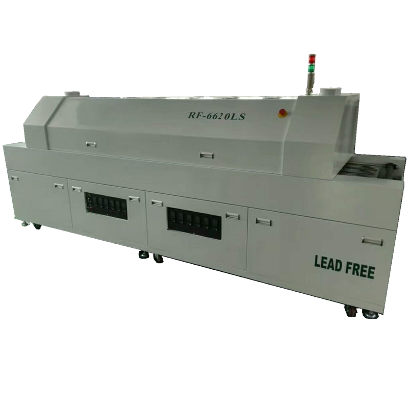 Chain Rail Type Reflow Soldering Machine , 8 Zone PC Control SMD Reflow Oven