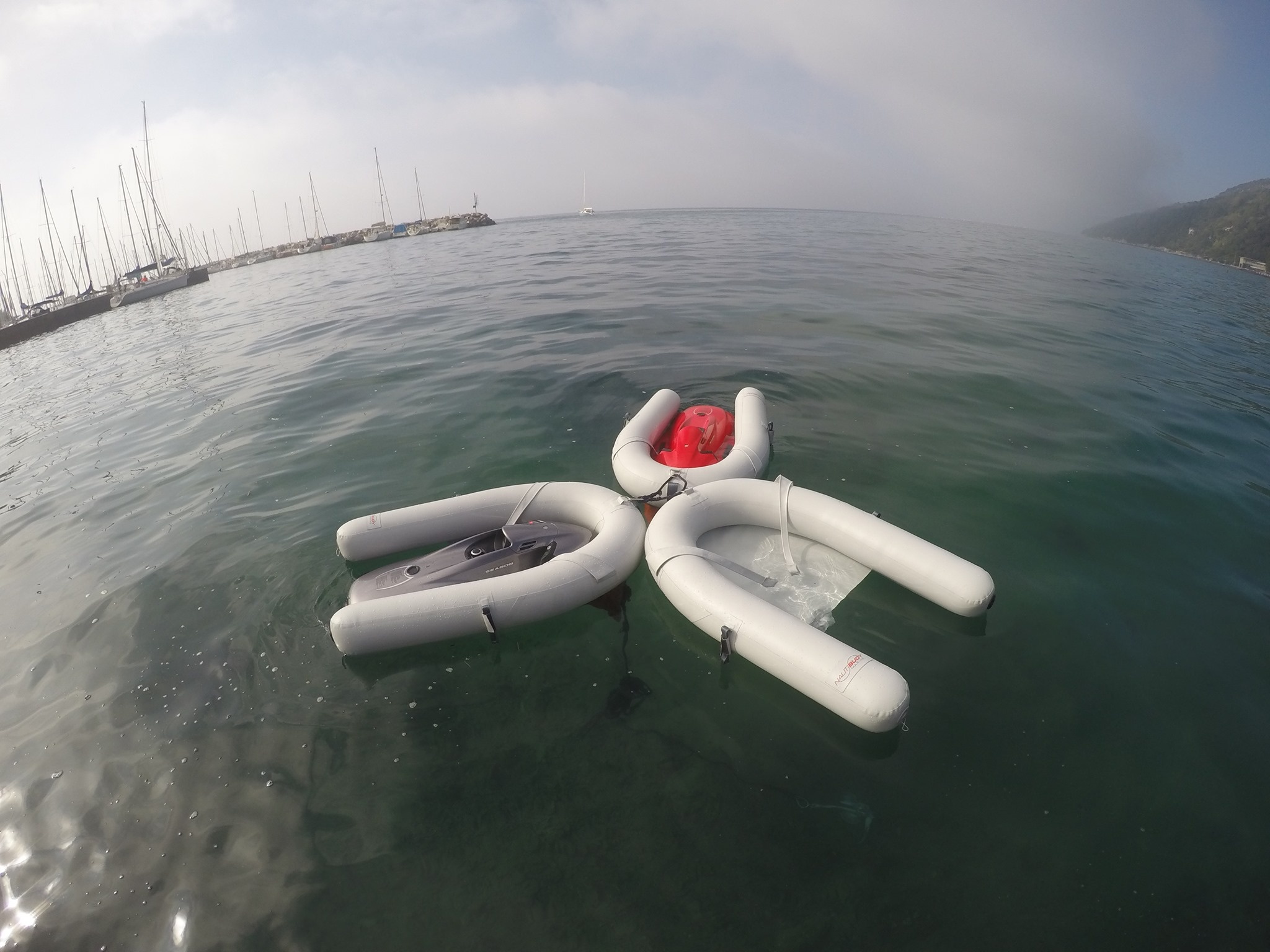 U Shape Inflatable Floating Dock For Motorboat Inflatable Jet Ski Dock