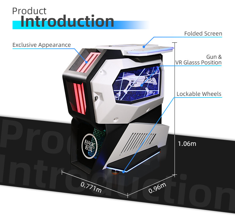 Indoor Standing VR Simulator Game 2 Players Battle With PP Gun Wireless Glasses