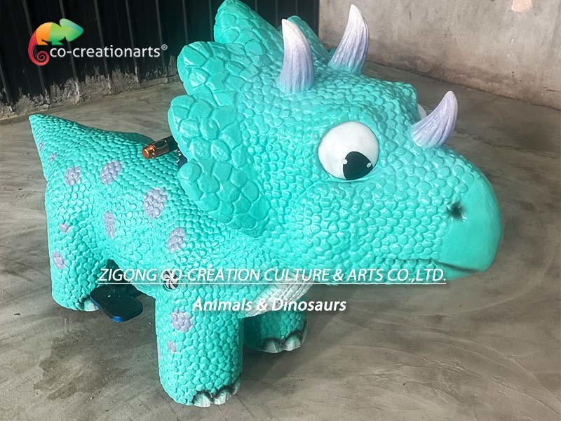 Blue Color Battery Powered Dinosaur Ride On Wear Resistance