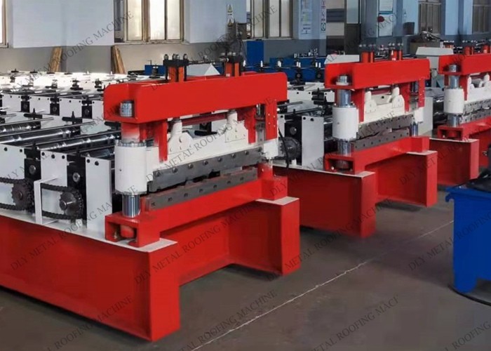 0.7mm 5kw Trapezoidal Roll Forming Machine For Metal Roofing Sheet