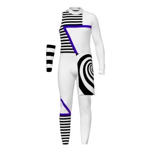  Custom Unitard Top with side cape Performance Uniform for Color Guard,marching band Manufactures