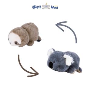 Custom Size Sloth And Koala Plushie Reversible Soft Toys Huggable Fidget Toy