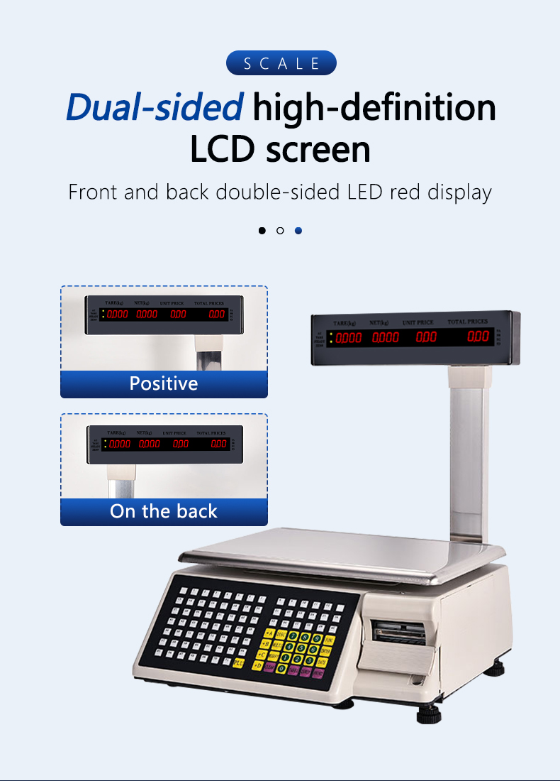 SHW-TMB Label Printing Weighing Scale with 10%-95% Work Humidity and 1/3000 Precision