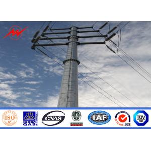  Single - Circuit Linear Electric Power Pole Conical / Round For Transmission Line Manufactures