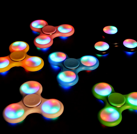 LED light Fidger Hand Spinner Torqbar Brass Finger Toy EDC Focus Gyro Gift