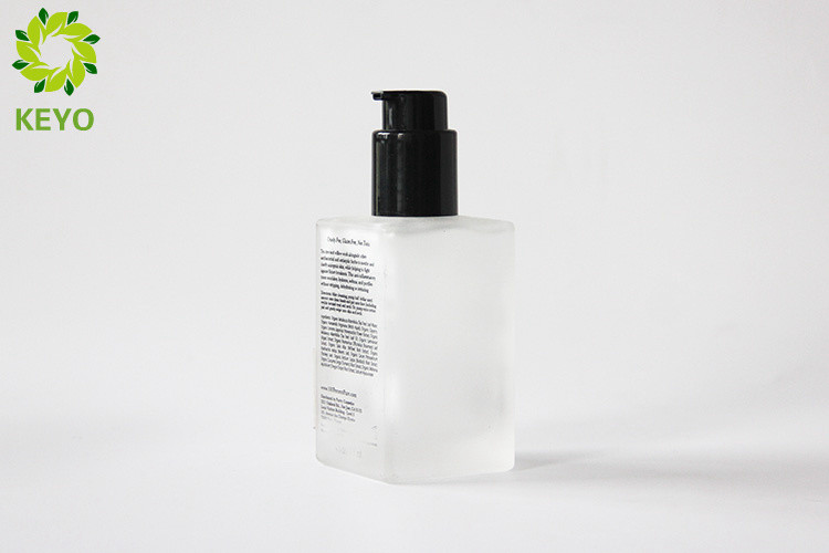 Frosted Glass Foundation Bottle , 120ml Liquid Foundation Pump Bottle