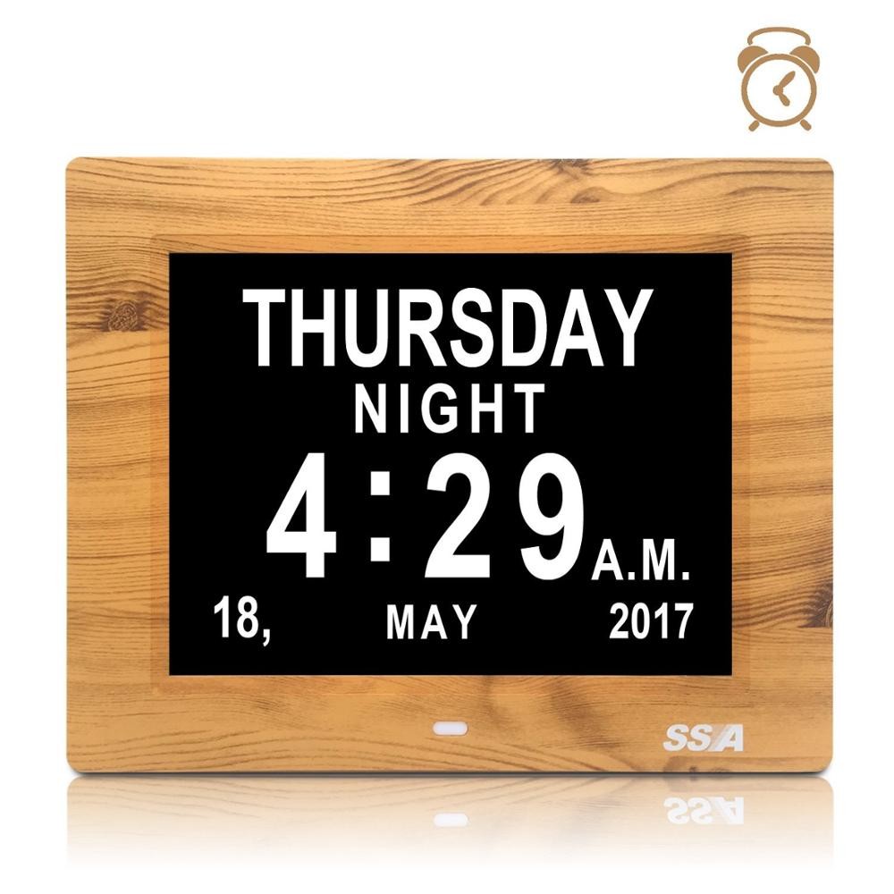 large digital wall clock with day and date for seniors,american lifetime day clock