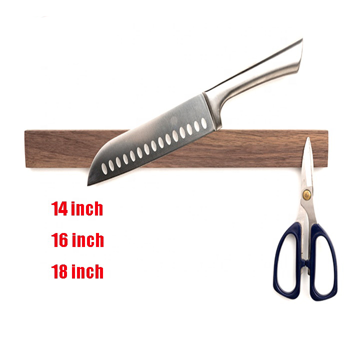 16 Inch Dark Walnut Magnetic Knife Holder for Wall Keep Your Knives Within Easy Reach